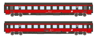 LEMKE Collection 24001 - N - 2-tlg. Set Personenwagen EC 64 Mozart, ÖBB, Ep. V